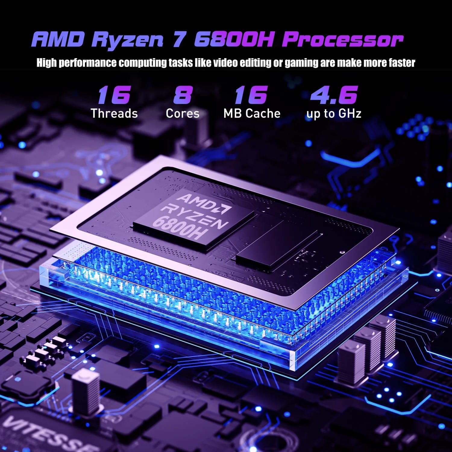 ACEMAGIC RX16 16″ Ultra-Slim Laptop | Ryzen 7 6800H | 16 GB LPDDR5 | 512 GB SSD | Windows 11 Pro - Image 5