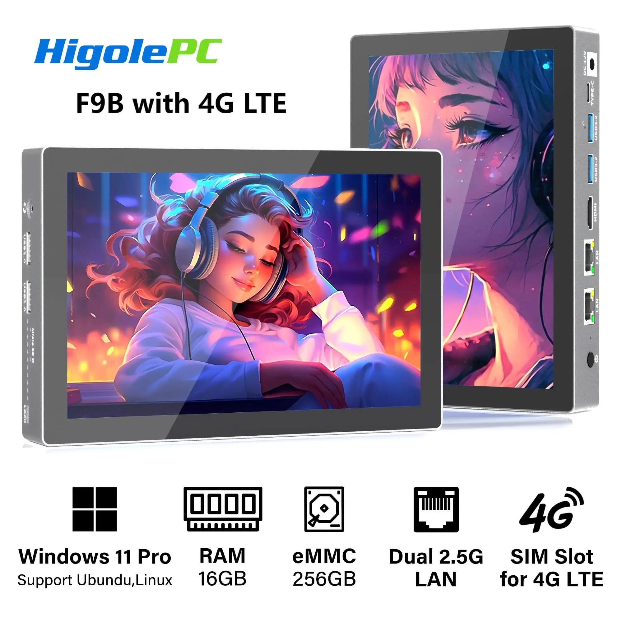 Higole F9B 7" Intel N100 Mini PC Tablet with 4G LTE - Image 6