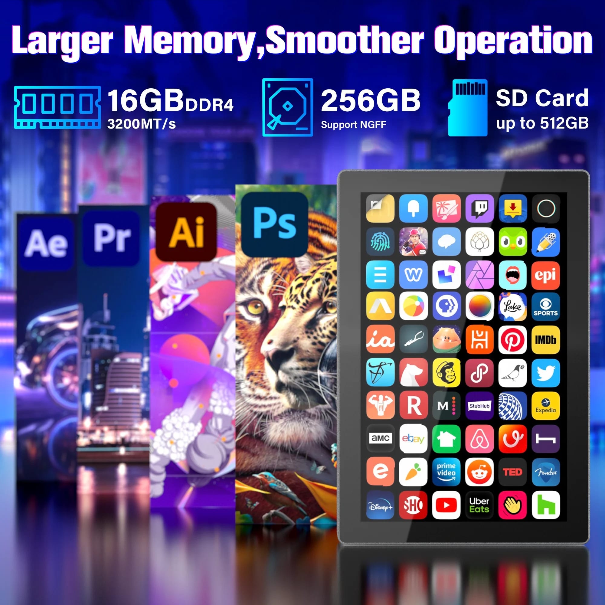 Higole F9B 7" Intel N100 Mini PC Tablet with 4G LTE - Image 4