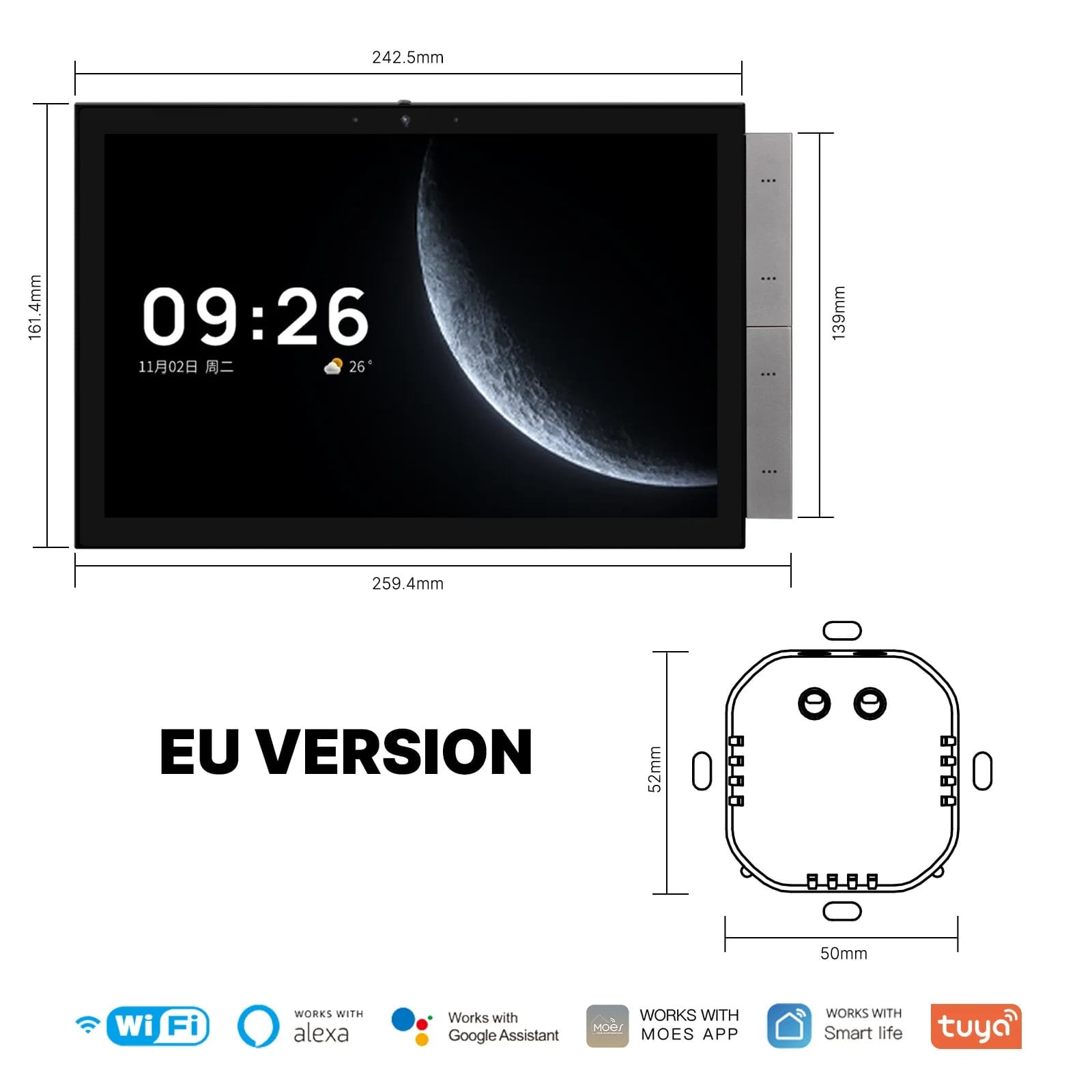 MOES Tuya Smart Home Control Panel Max