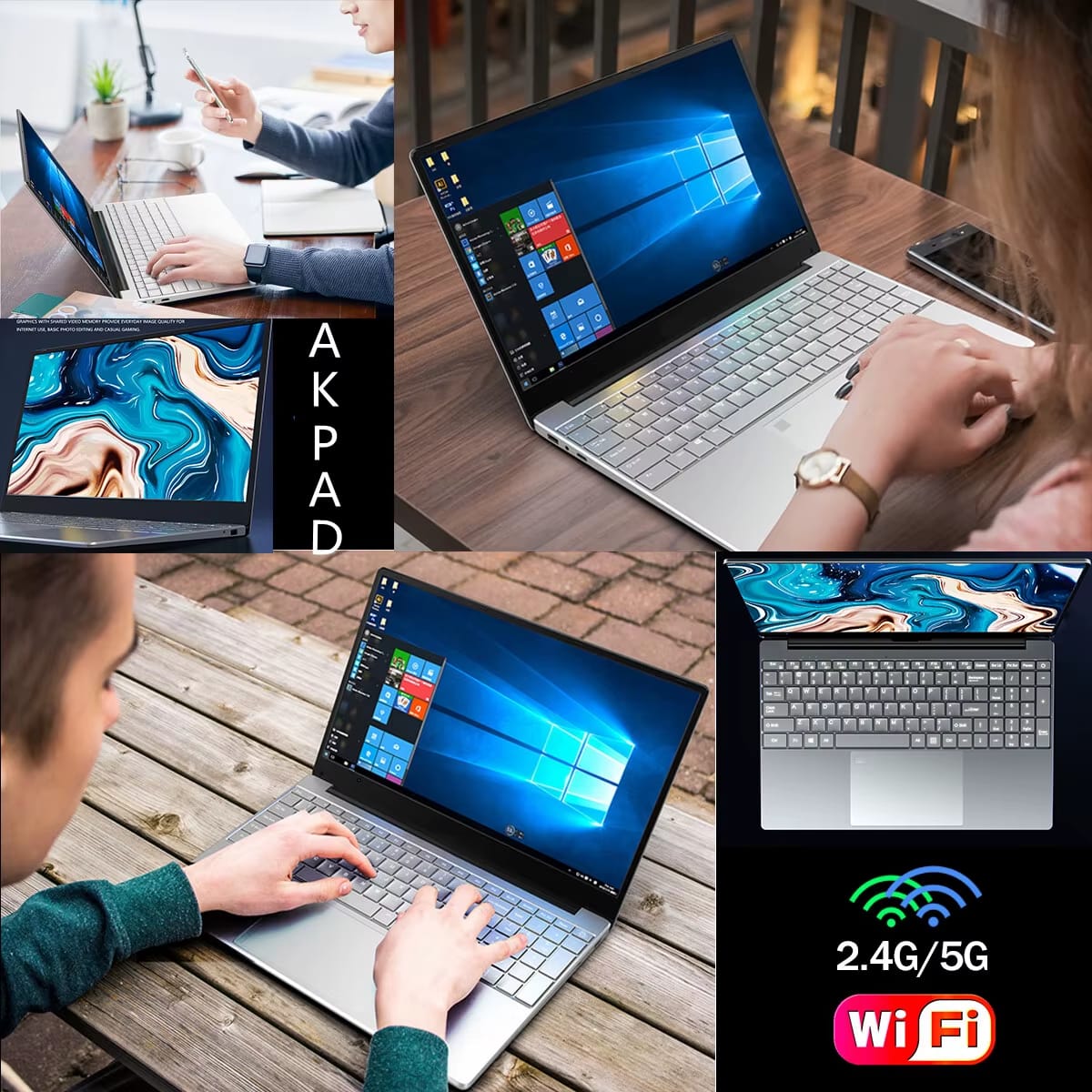 Notebook 15.6 inch Laptop Windows 11 Pro 19201080 Cheap Portable Intel Laptop 16G RAM 128GB256GB512GB1TB SSD HDMI Port