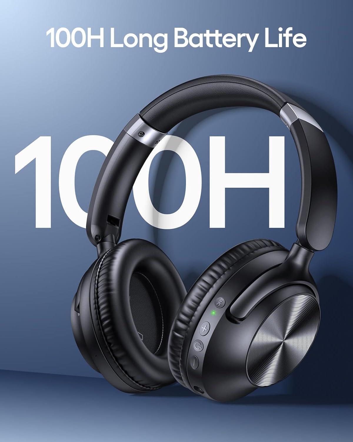 TAGRY H08 Hybrid Noise Cancelling Headphones – 100 Hours Playtime, Hi-Res Sound & Comfort Fit for Home, Travel, and Office - Image 5