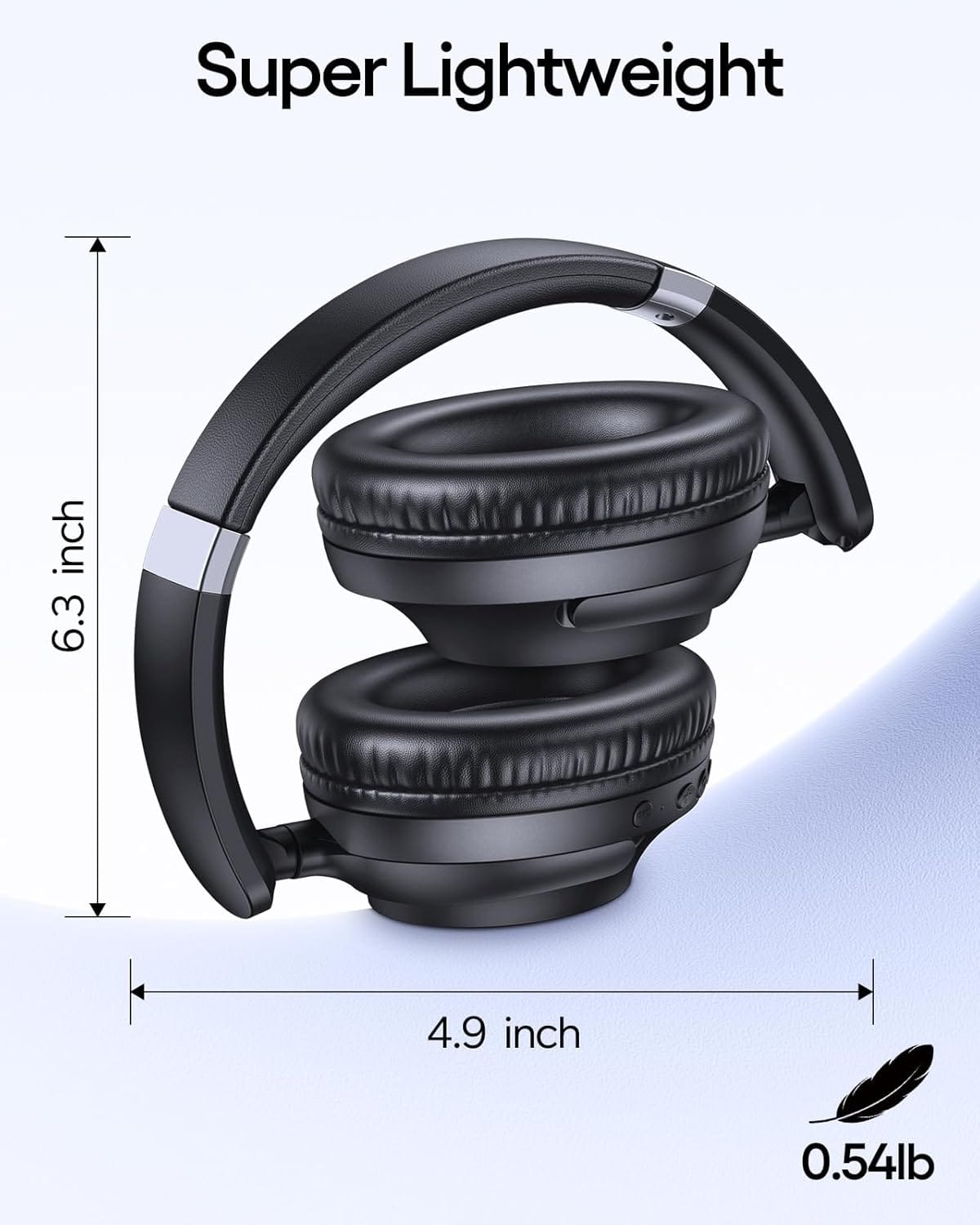 TAGRY H08 Hybrid Noise Cancelling Headphones – 100 Hours Playtime, Hi-Res Sound & Comfort Fit for Home, Travel, and Office - Image 8