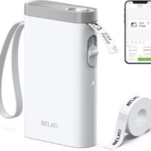 Nelko P21 Bluetooth Label Maker – Smart Mini Label Printer for Home, Office & School Wireless Portable Label Maker with Free App & Multiple Templates