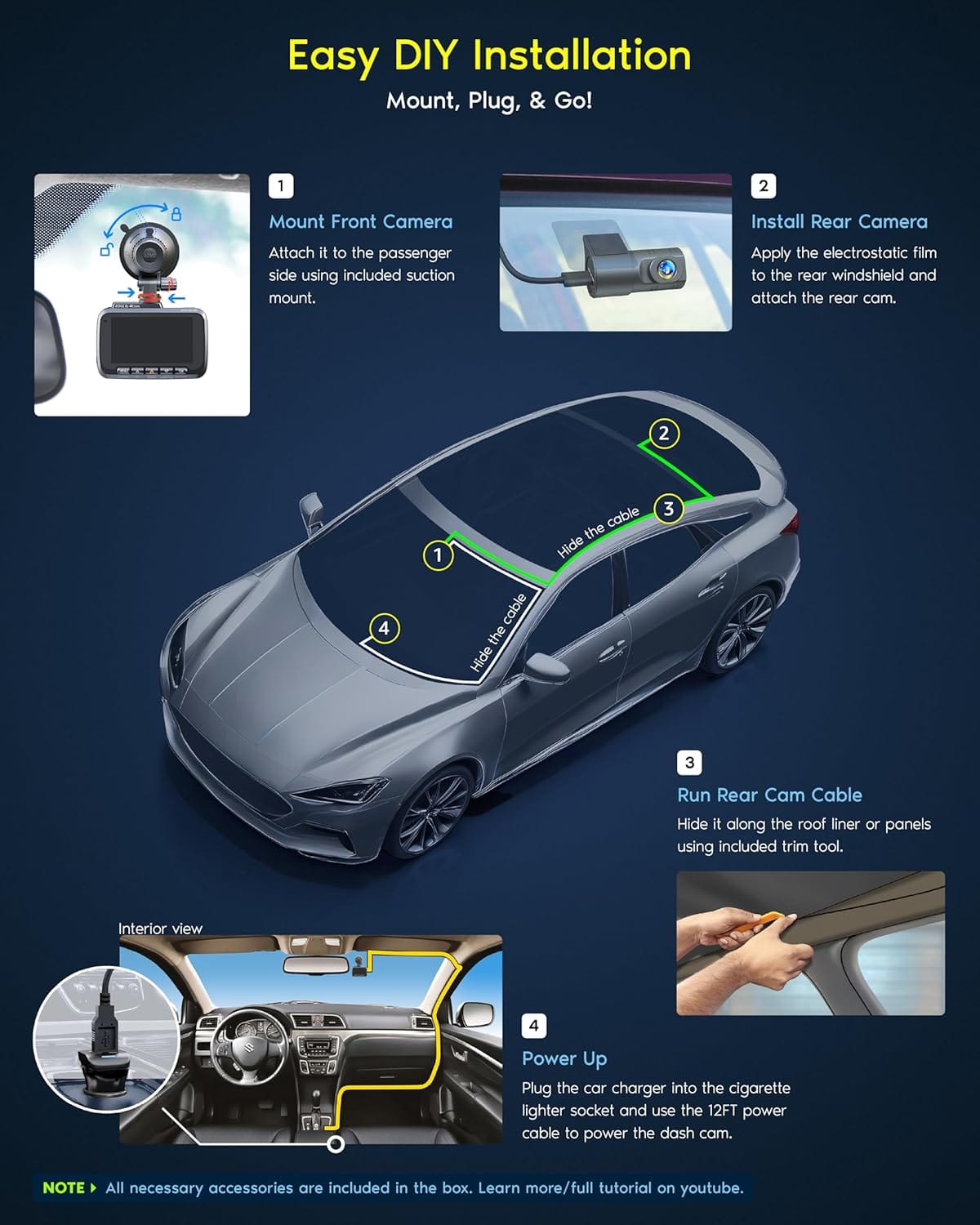 ROVE R2-4K Dual Dash Cam – The Smartest 4K Car Camera for Safer Driving - Image 6