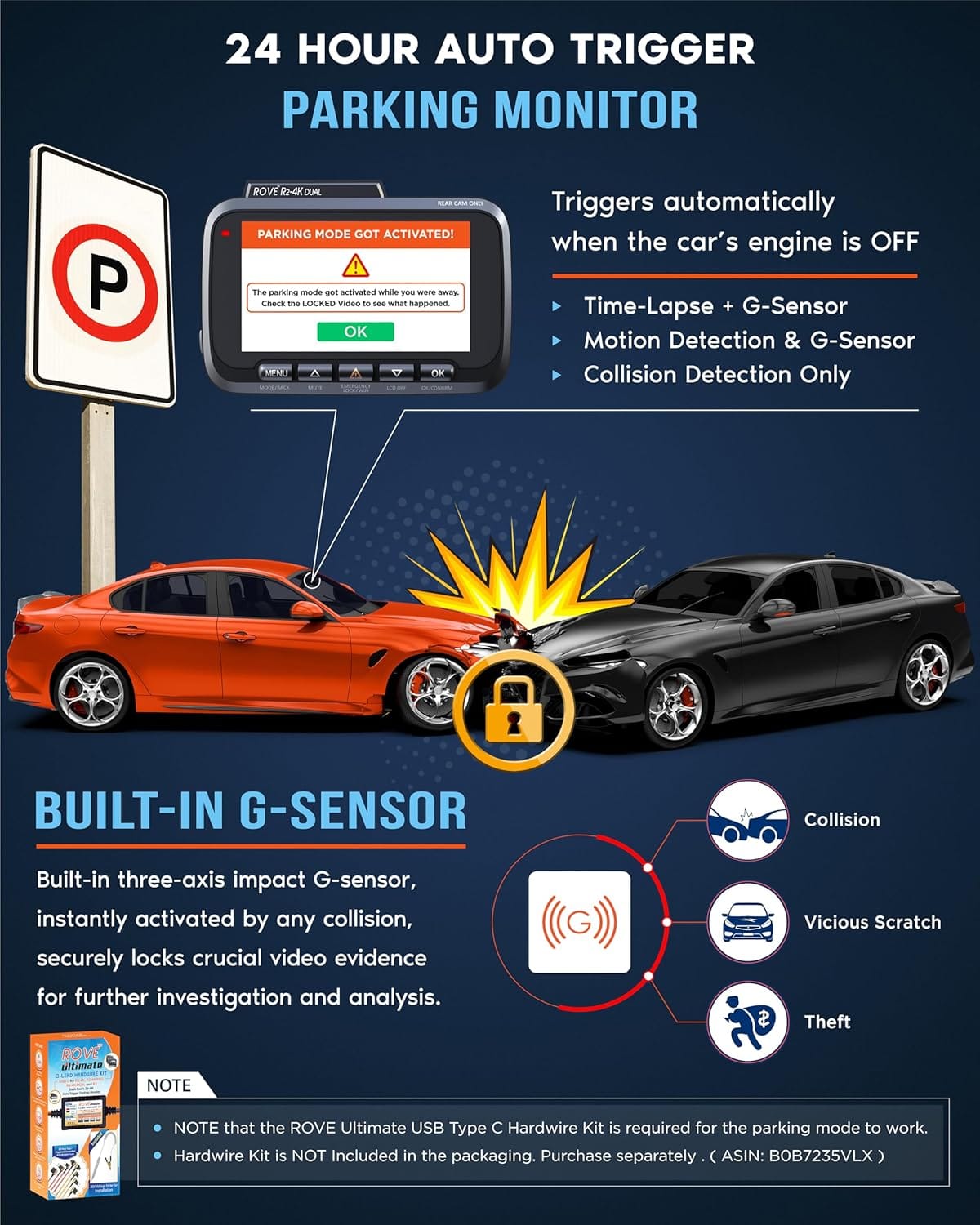 ROVE R2-4K Dual Dash Cam – The Smartest 4K Car Camera for Safer Driving - Image 8